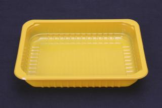 Пластиковый лоток под запайку 227×178×50 мм желтый